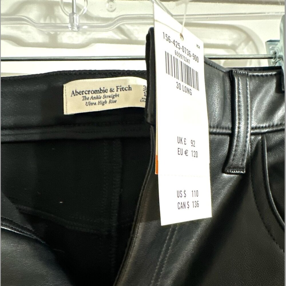 Abercrombie Leather Pants-Straight Leg